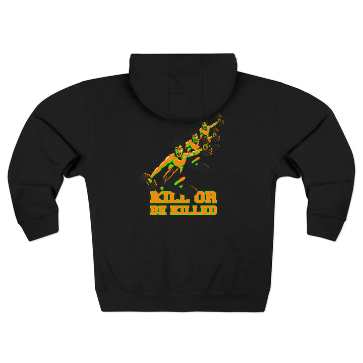 CG LIFT KICK ORANGE GREEN/KILL OR BE KILLED ZIP UP