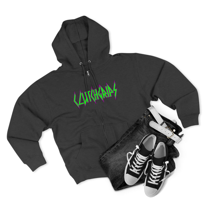 CG ANGRY DOG PURPLE GREEN/LIFT OR DIE ZIP UP