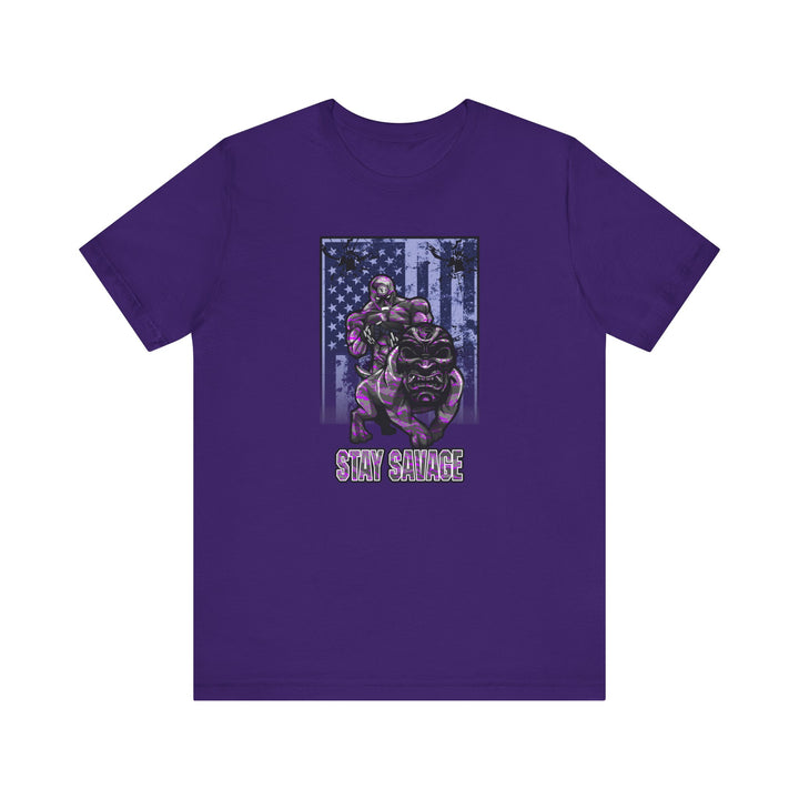 ANGRY DOG FLAG PURPLE GREY CAMO/STAY SAVAGE
