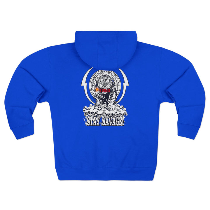 DYNAMITE TIGER WHITE BLACK /STAY SAVAGE ZIP UP