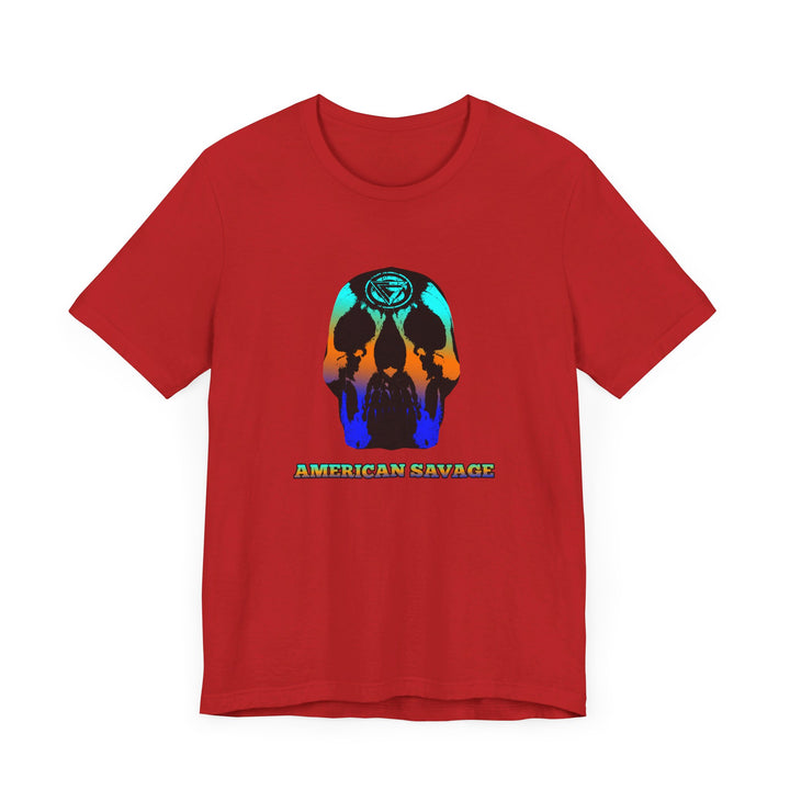 SKULLATOR BLUE ORANGE AQUA  /AMERICAN SAVAGE