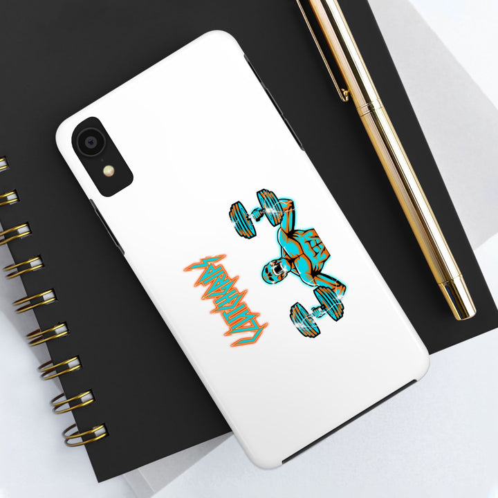 RIDE THE LIGHTNING MIAMI COLORS AQUA ORANGE PHONE CASE/CLUTCHGRIPS