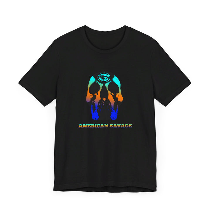 SKULLATOR BLUE ORANGE AQUA  /AMERICAN SAVAGE