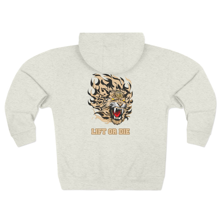 CG TIGER FLAME DESSERT SAND /LIFT OR DIE  ZIP UP