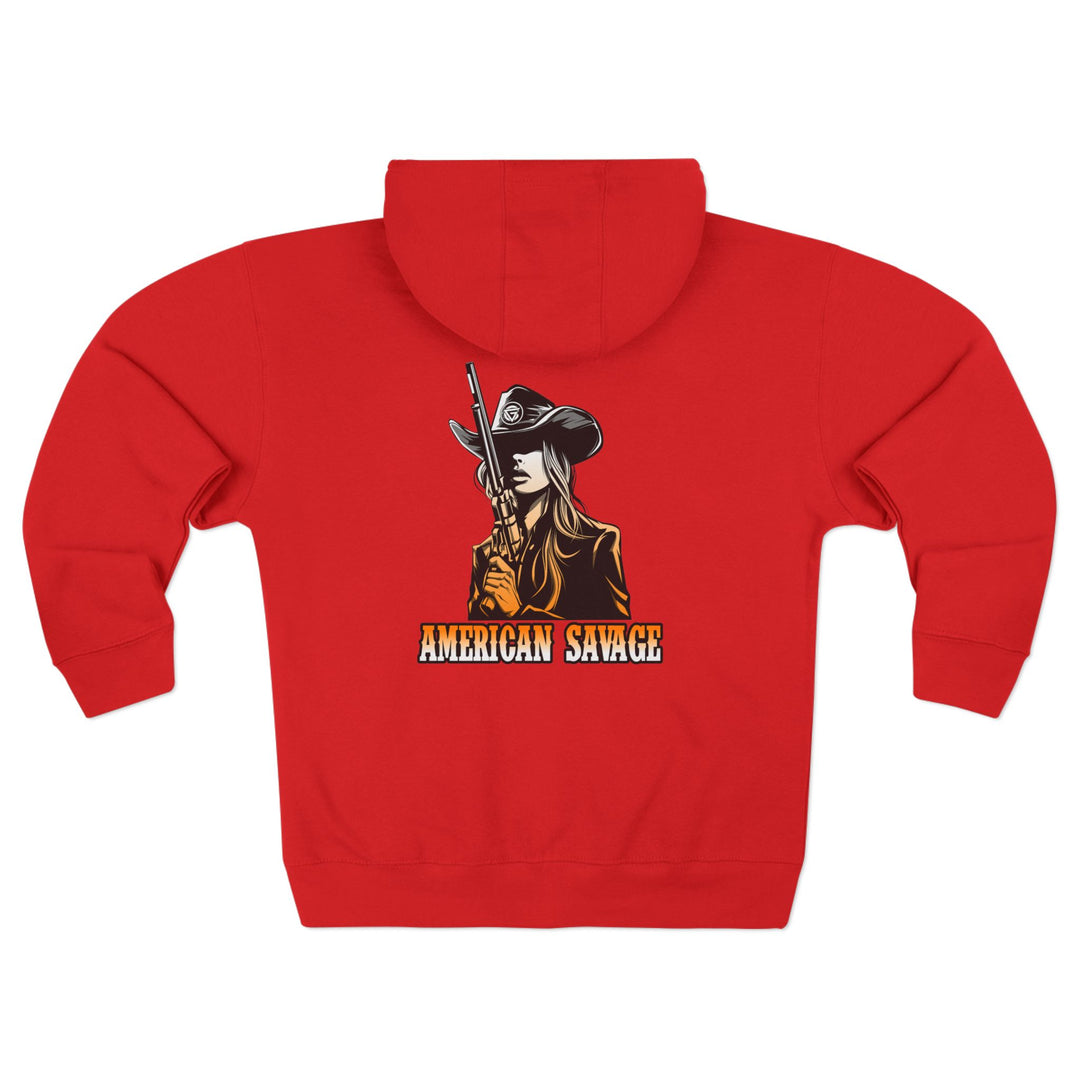 CG WOMAN REBELLORANGE WHITE FADE /AMERICAN SAVAGE ZIP UP