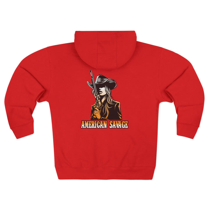 CG WOMAN REBELLORANGE WHITE FADE /AMERICAN SAVAGE ZIP UP