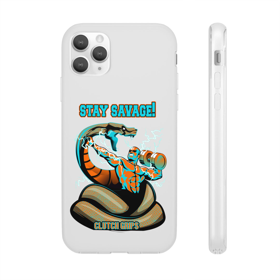 MAC VS SNAKE MIAMI COLORS AQUA ORANGE PHONE CASE /STAY SAVAGE