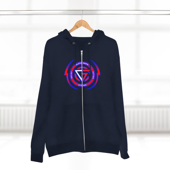 CG LION HEART RED WHITE BLUE/LIFT OR DIE ZIP UP