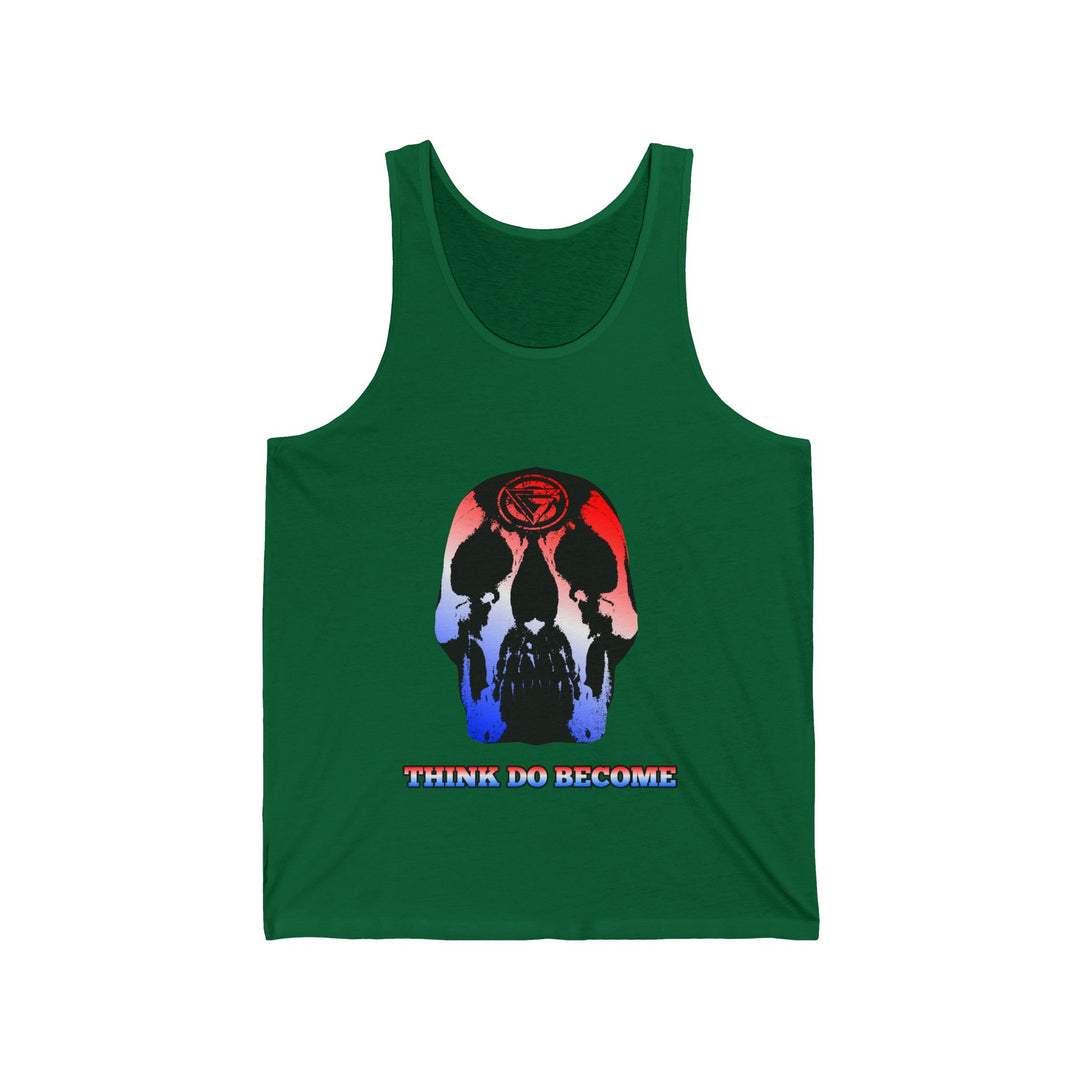 SKULLATOR TANK RED WHITE BLUE/ THINK DO BECOME