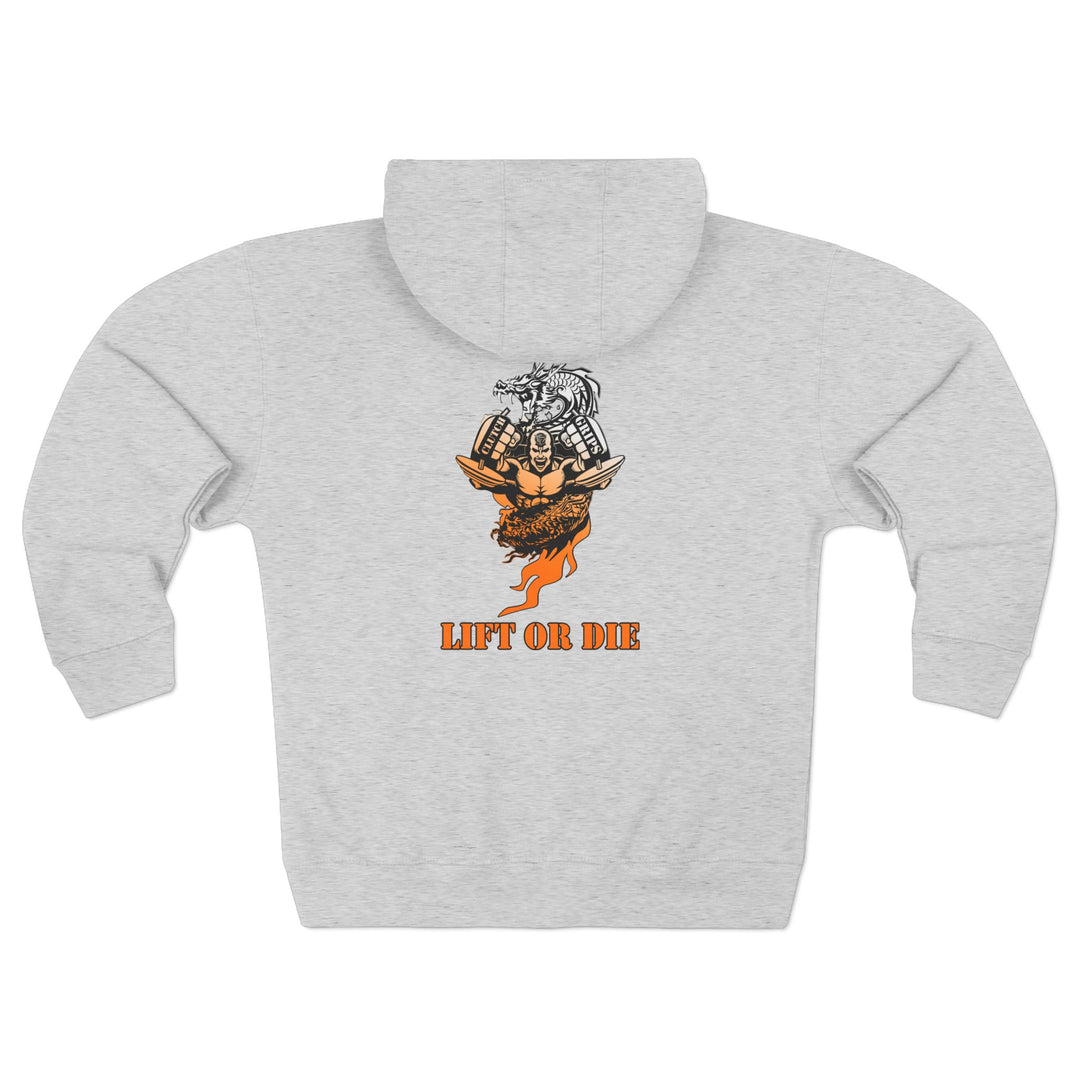 CG MAC SNAP DRAGON ORANGE WHITE FADE /LIFT OR DIE ZIP UP