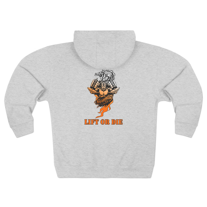 CG MAC SNAP DRAGON ORANGE WHITE FADE /LIFT OR DIE ZIP UP