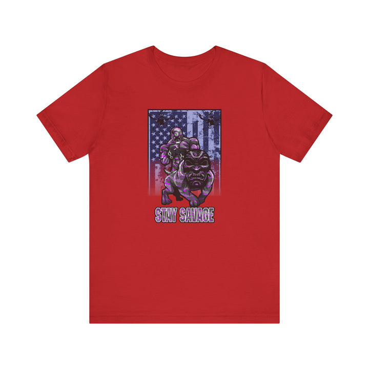 ANGRY DOG FLAG PURPLE GREY CAMO/STAY SAVAGE