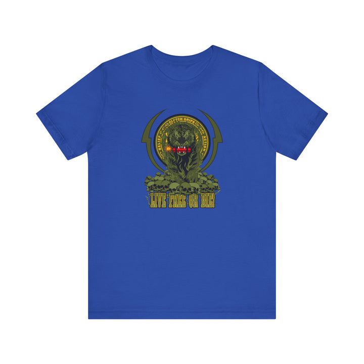 DYNAMITE TIGER ARMY GREEN YELLOW ACCENT /LIVE FREE OR DIE