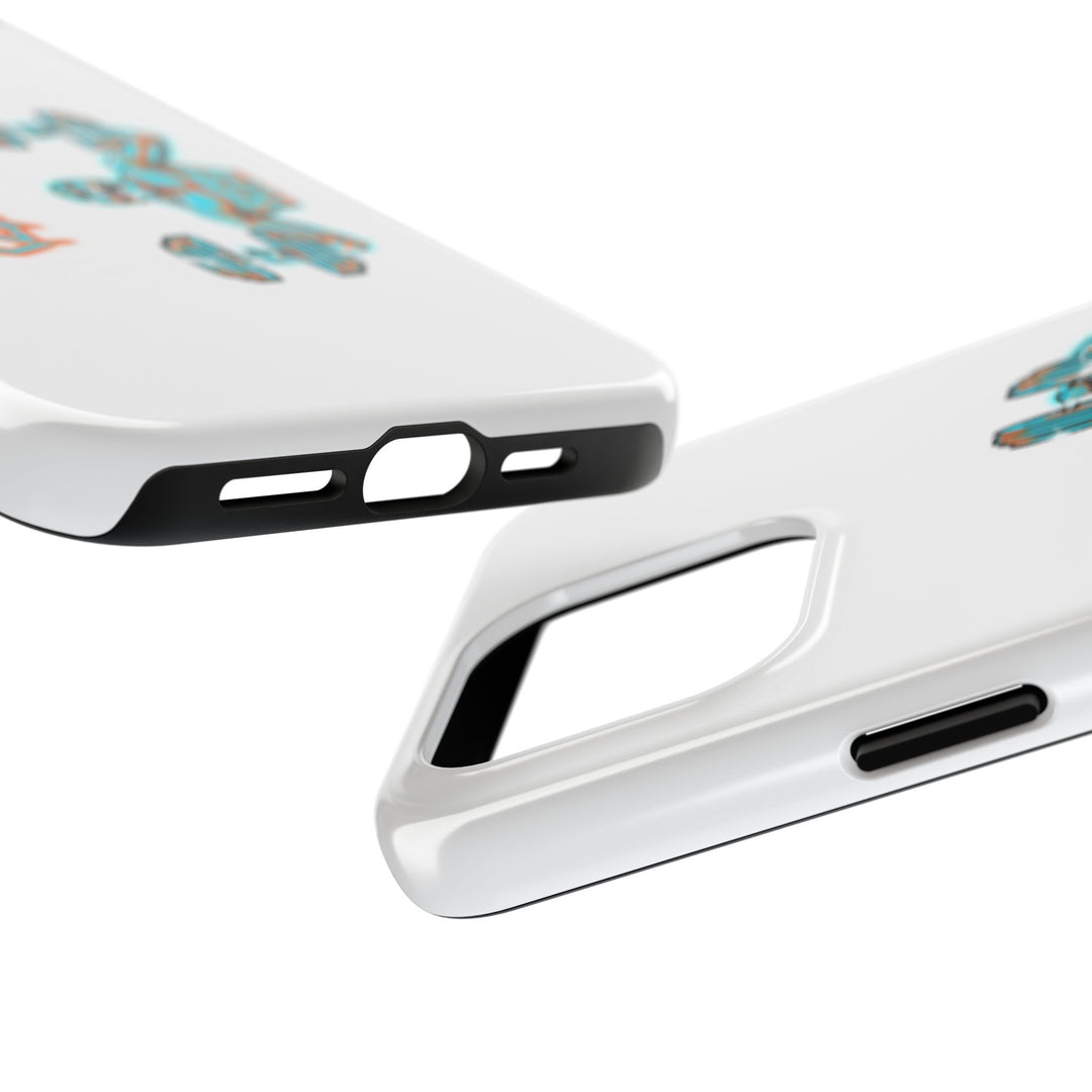 RIDE THE LIGHTNING MIAMI COLORS AQUA ORANGE PHONE CASE/CLUTCHGRIPS