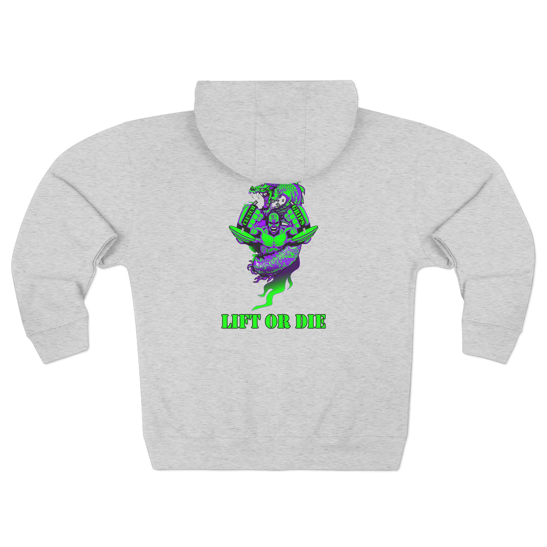 MAC DRAGON SNAP PURPLE GREEN /LIFT OR DIE ZIP UP