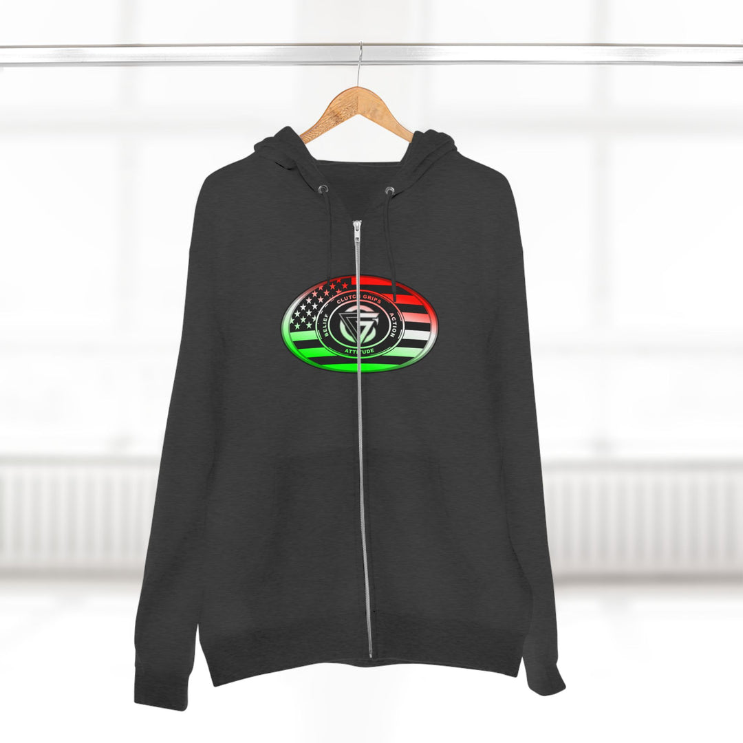 CG SKULL RED WHITE GREEN FADE /THINK DO BECOME ZIP UP