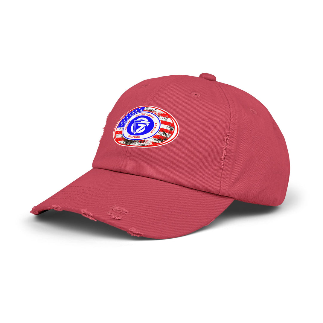 CG OVAL LOGO DISTRESSED FLAG /BELIEF ATTITUDE ACTION CAP