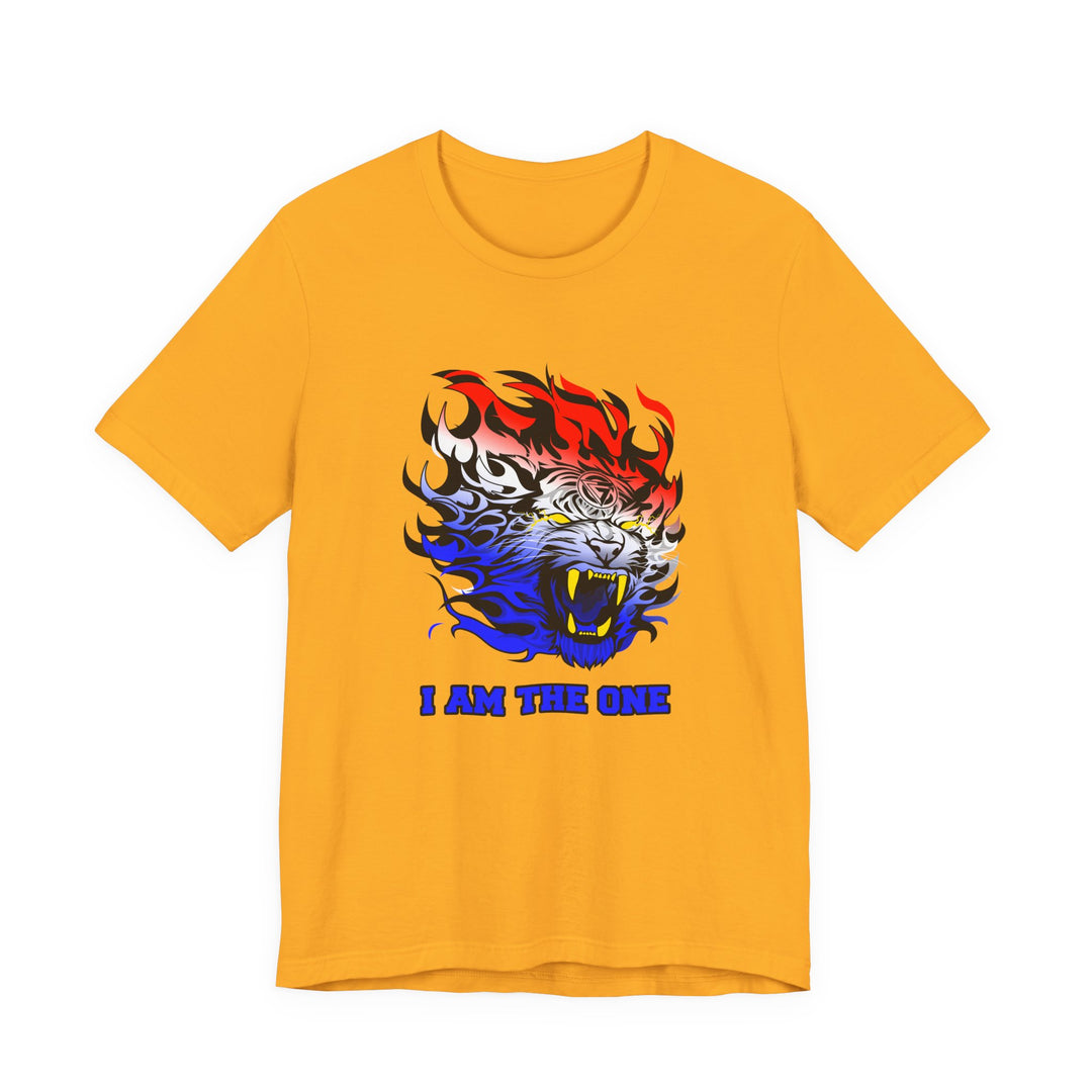 TIGER FLAME RED WHITE BLUE FADE/I AM THE ONE