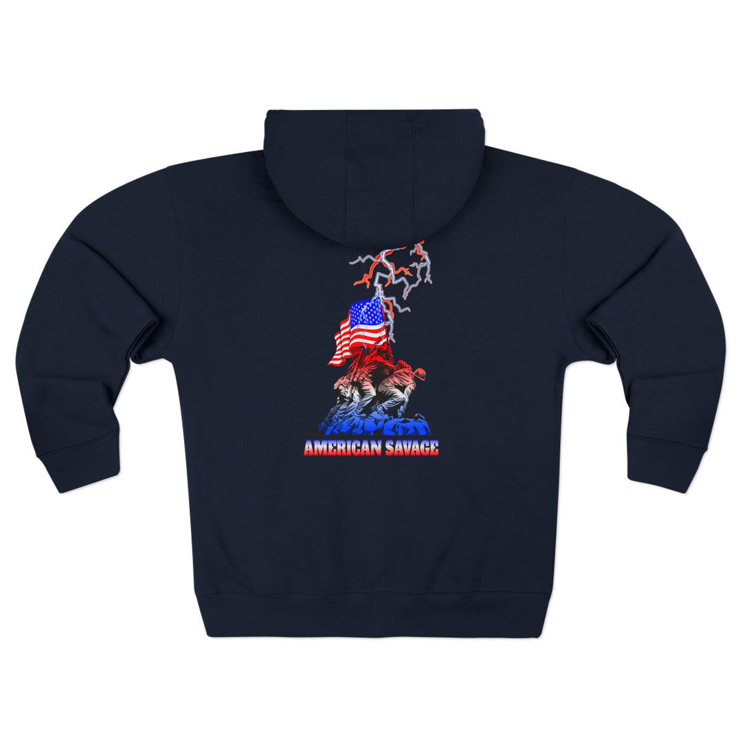 AMERICAN WARRIOR TRIBUTE  RED WHITE BLUE/AMERICAN SAVAGE ZIP UP