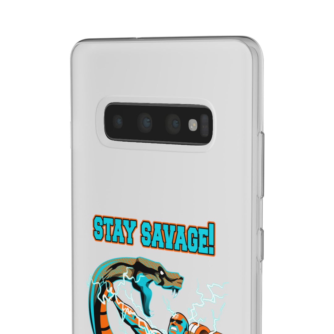 MAC VS SNAKE MIAMI COLORS AQUA ORANGE PHONE CASE /STAY SAVAGE