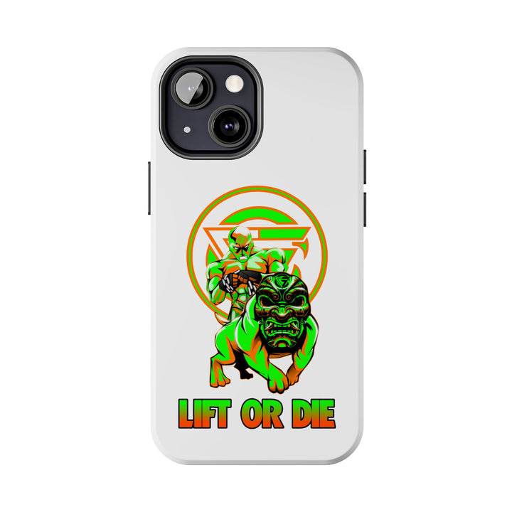 ANGRY DOG ORANGE GREEN PHONE CASE /LIFT OR DIE