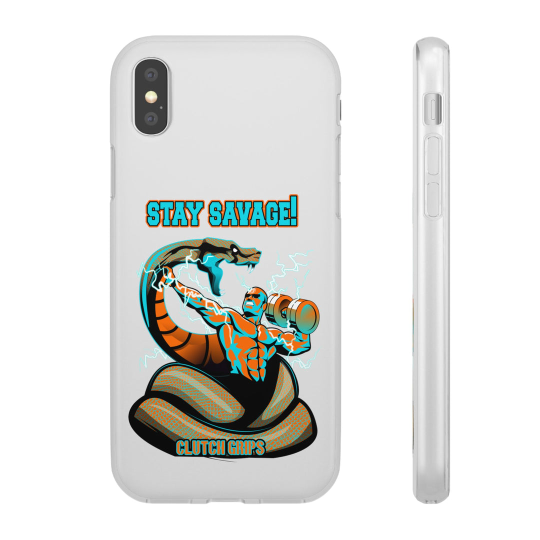 MAC VS SNAKE MIAMI COLORS AQUA ORANGE PHONE CASE /STAY SAVAGE