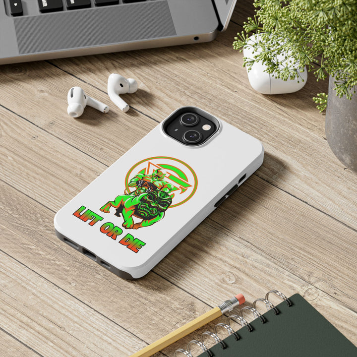 ANGRY DOG ORANGE GREEN PHONE CASE /LIFT OR DIE