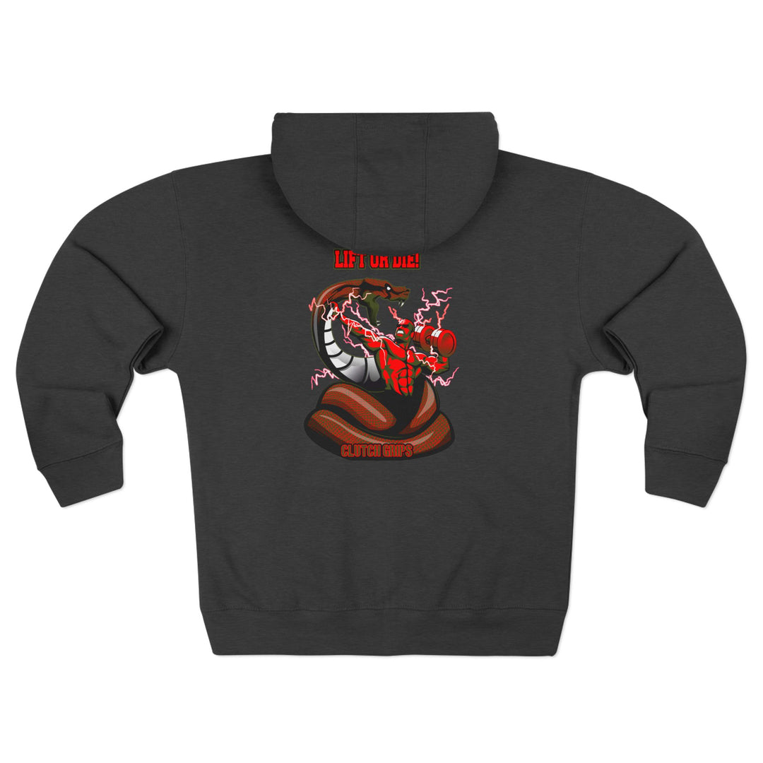 MAC VS SNAKE RED GREEN /LIFT OR DIE ZIP UP