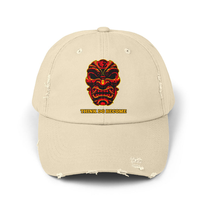 CG SAMURAI MASK RED BLACK GOLD /THINK DO BECOME CAP