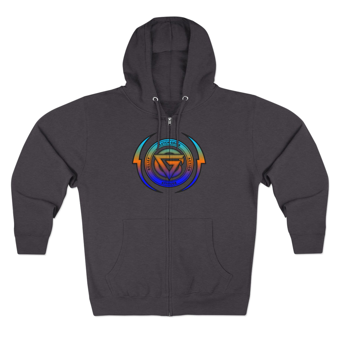 CG SKULLATOR BLUE ORANGE AQUA /WORLD DOMINATION ZIP UP