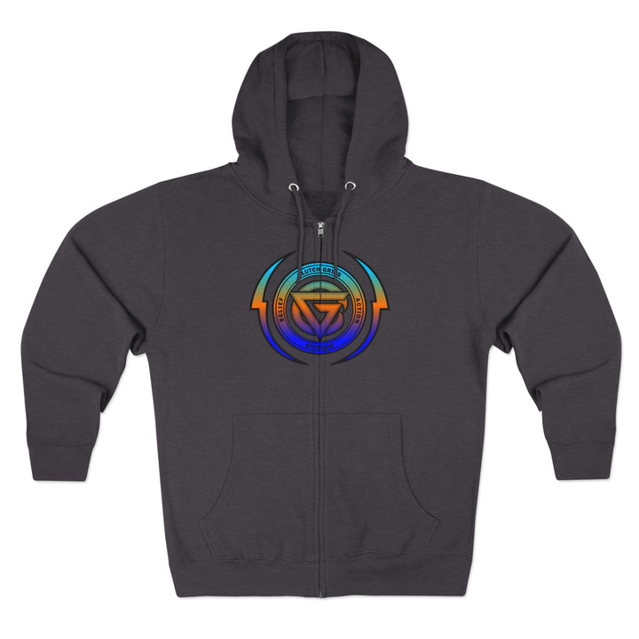 CG SKULLATOR BLUE ORANGE AQUA /WORLD DOMINATION ZIP UP