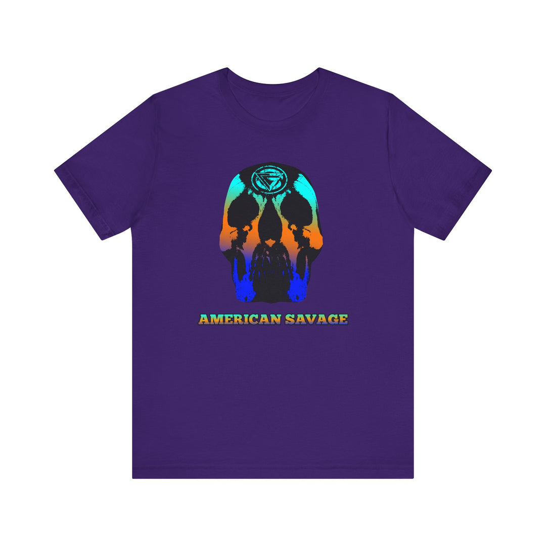 SKULLATOR BLUE ORANGE AQUA  /AMERICAN SAVAGE