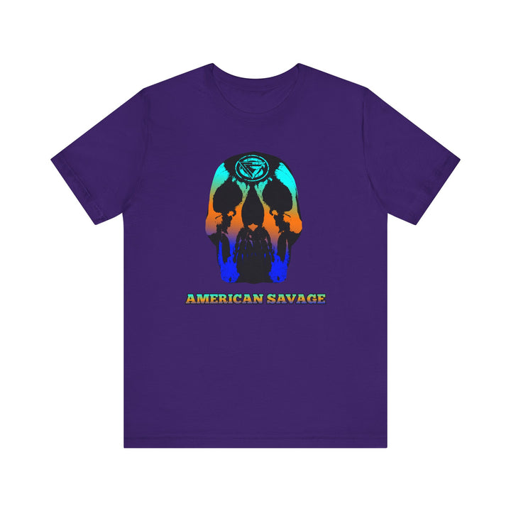 SKULLATOR BLUE ORANGE AQUA  /AMERICAN SAVAGE