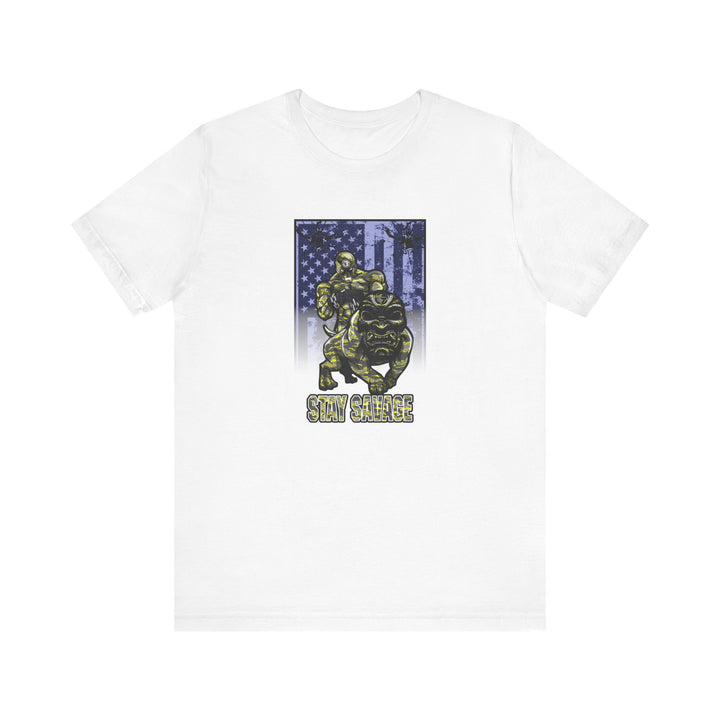 ANGRY DOG YELLOW CAMO FLAG/STAY SAVAGE