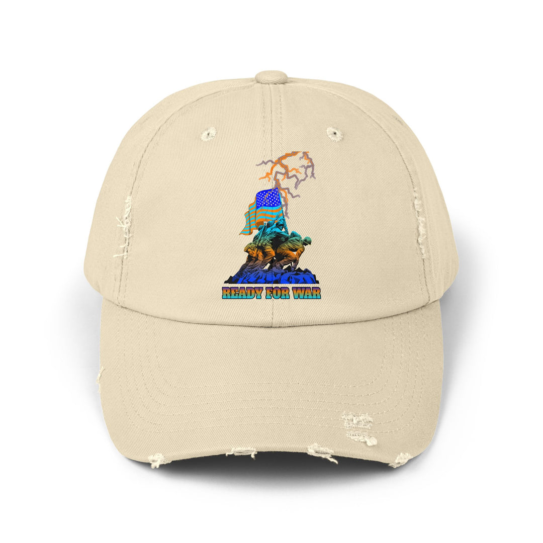 AMERICAN WARRIOR BLUE ORANGE AQUA/READY FOR WAR CAP