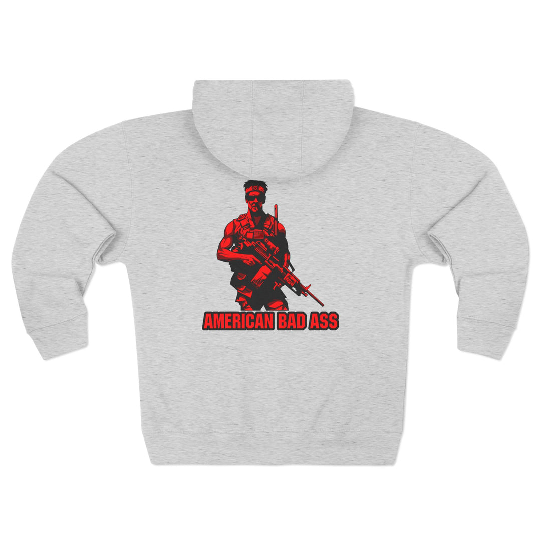 CG  NAVY SEAL TRIBUTE  RIP RED BLACK /AMERICAN BADASS ZIP UP