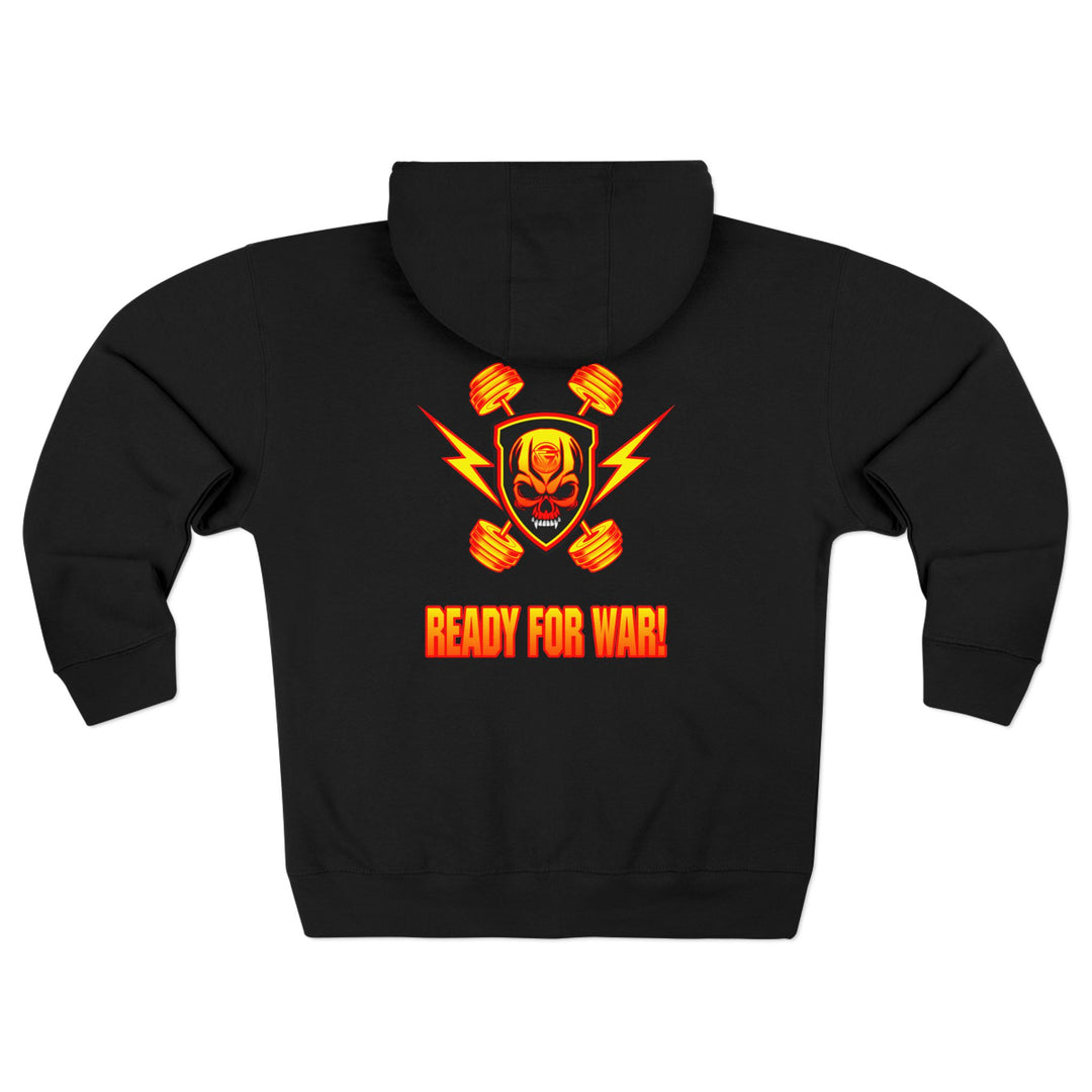 CG DBL SKULL BELL RED GOLD/READY FOR WAR ZIP UP