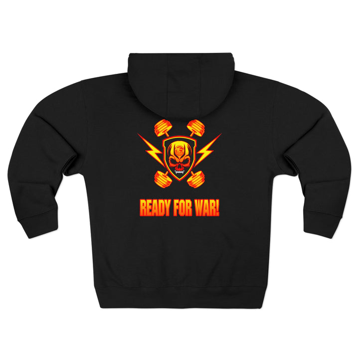 CG DBL SKULL BELL RED GOLD/READY FOR WAR ZIP UP