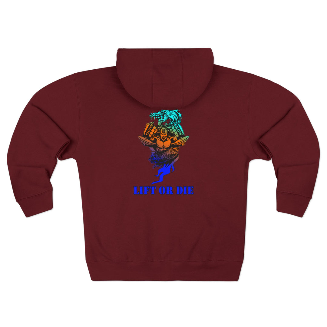 CG MAC SNAP DRAGON BLUE ORANGE AQUA /LIFT OR DIE ZIP UP