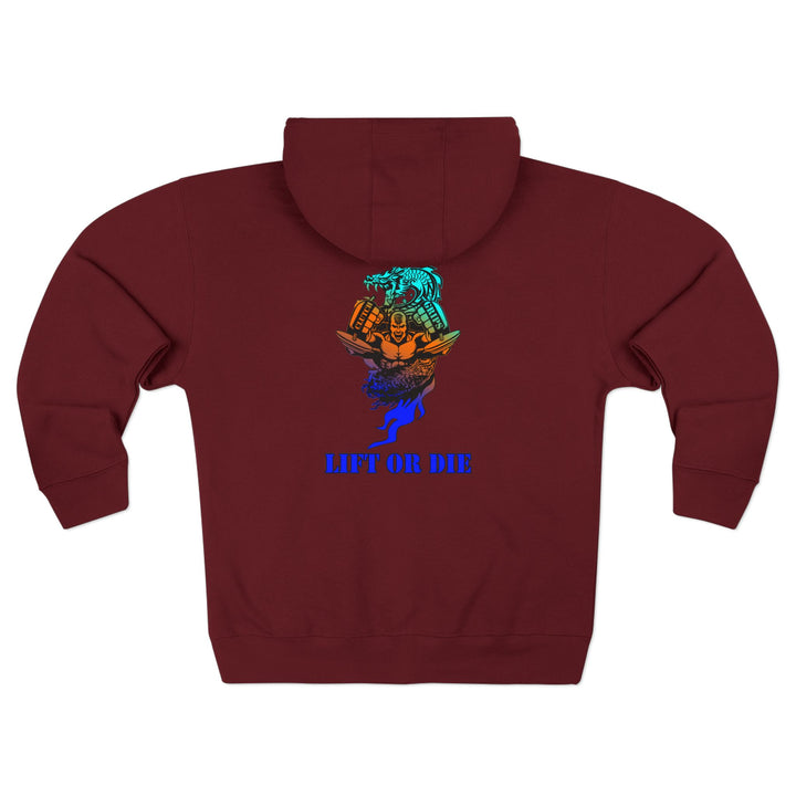 CG MAC SNAP DRAGON BLUE ORANGE AQUA /LIFT OR DIE ZIP UP
