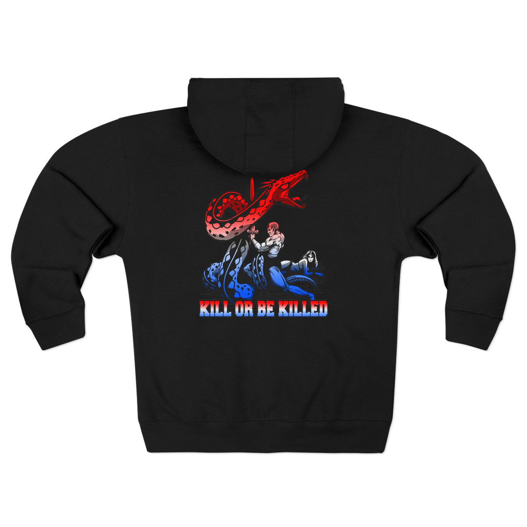 CG SERPENT SLAYER RED WHITE BLUE FADE /KILL OR BE KILLED ZIP UP