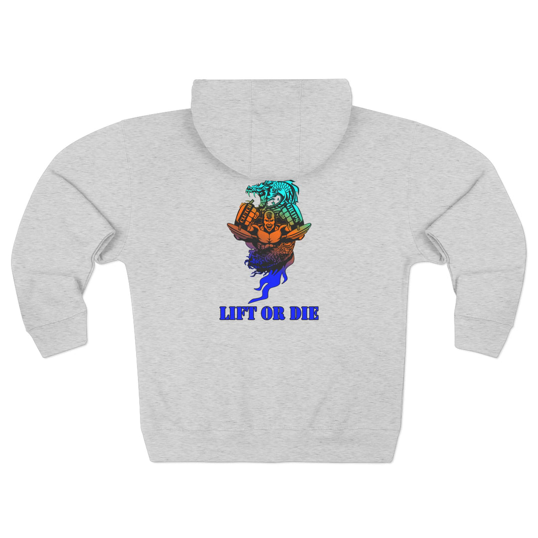 CG MAC SNAP DRAGON BLUE ORANGE AQUA /LIFT OR DIE ZIP UP