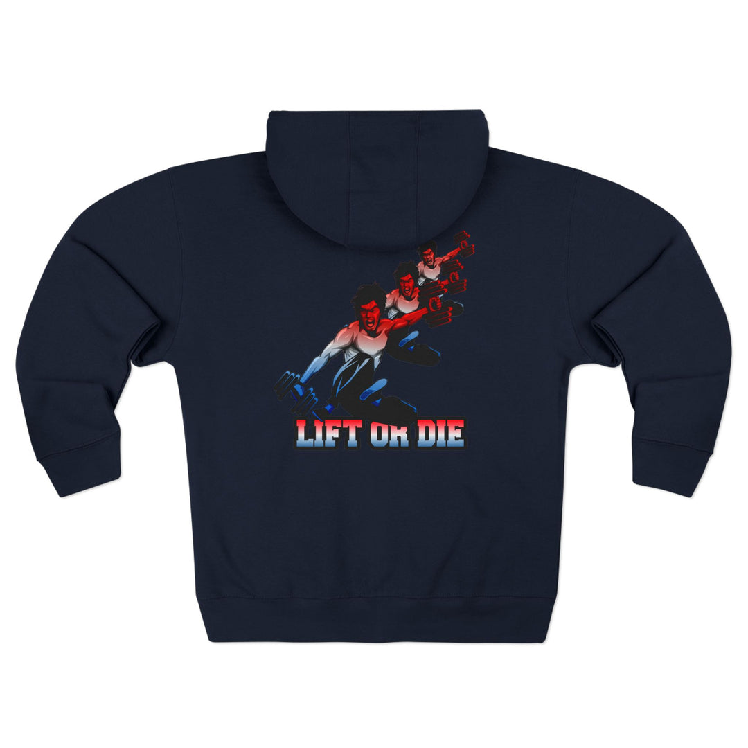 CG LIFT KICK RED WHITE BLUE FADE/LIFT OR DIE ZIP UP
