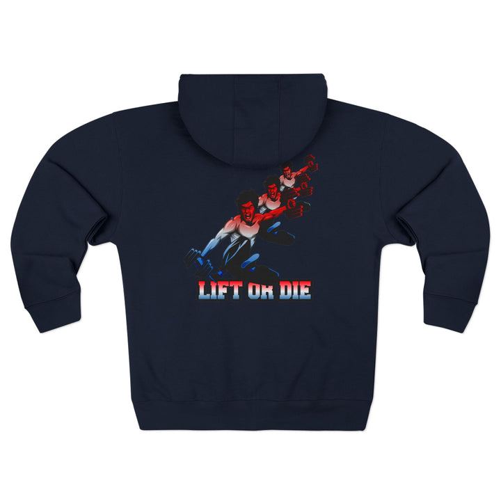 CG LIFT KICK RED WHITE BLUE FADE/LIFT OR DIE ZIP UP