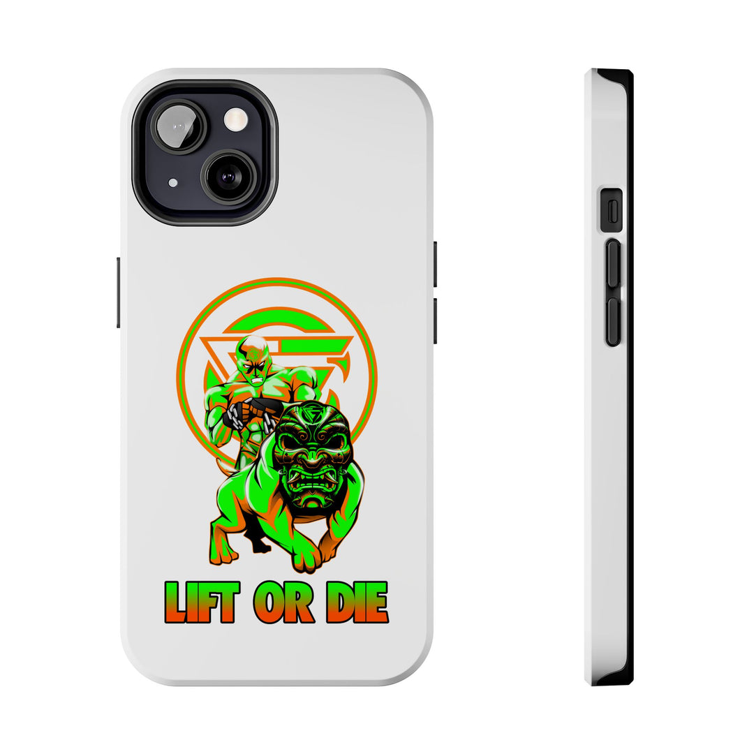 ANGRY DOG ORANGE GREEN PHONE CASE /LIFT OR DIE