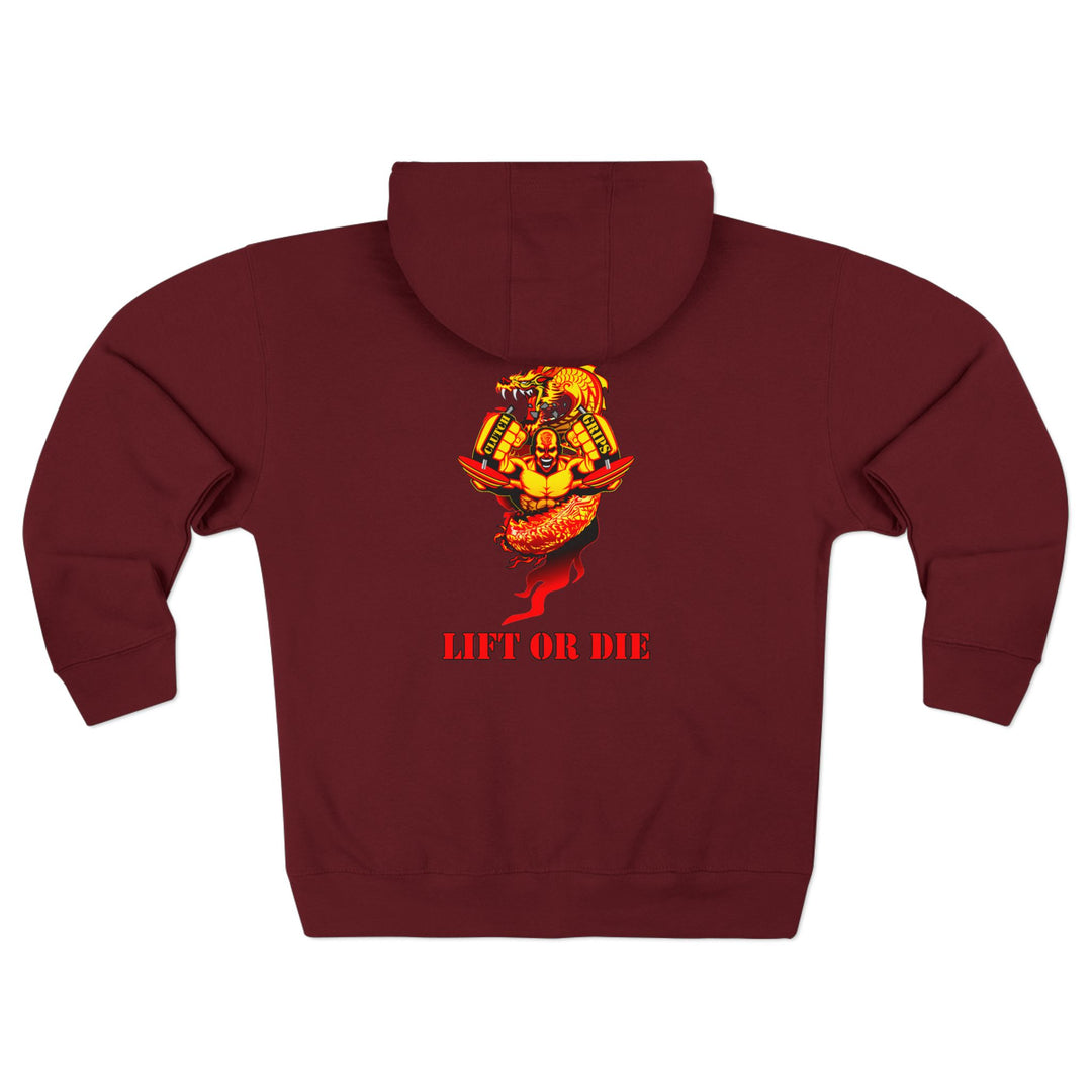 MAC DRAGON SNAP RED GOLD /LIFT OR DIE ZIP UP