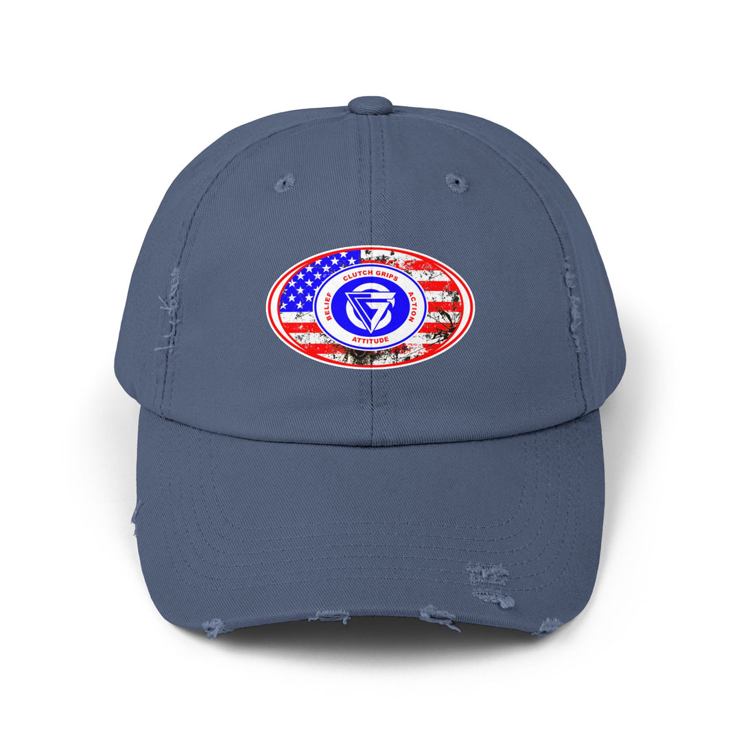 CG OVAL LOGO DISTRESSED FLAG /BELIEF ATTITUDE ACTION CAP
