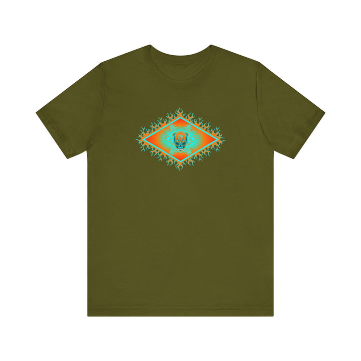 MIAMI AQUA ORANGE DIAMOND SKULLATOR DOUBLE BELL
