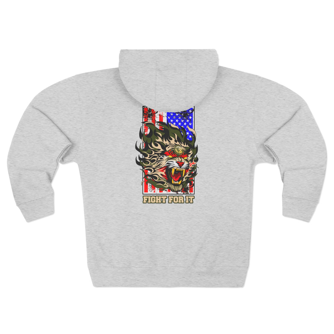 CG TIGER FLAME PATRIOT WAR TIGER CAMO /FIGHT FOR IT ZIP UP