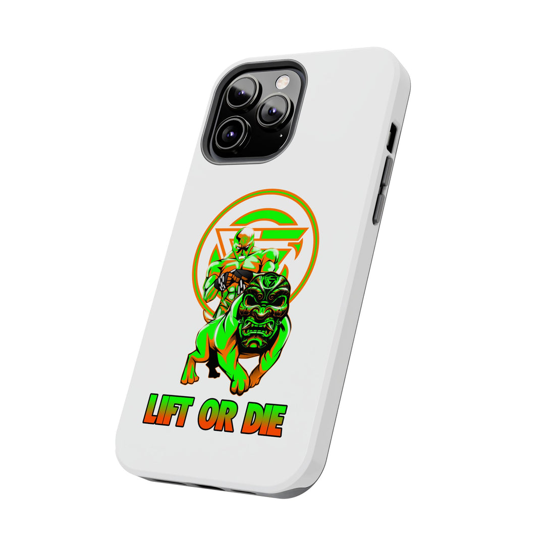 ANGRY DOG ORANGE GREEN PHONE CASE /LIFT OR DIE